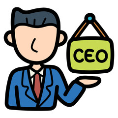 ceo filled outline icon style
