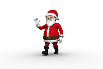 Digital png illustration of santa claus on transparent background