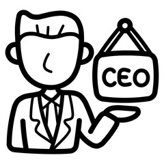 ceo line icon style