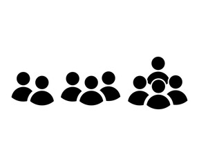 People group icon. User profile symbol, person. Group of people or group of users collection vector design and illustration.
