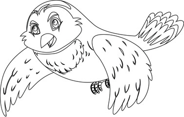 Bird Animal Character Vector Graphic