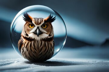 owl on a branch generated Ai technology