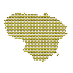 Map of the country of Lithuania with a cool smiley emoticon icon texture on a white background