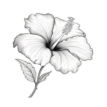 recommend clip art: plant Hibiscus flower ai generated