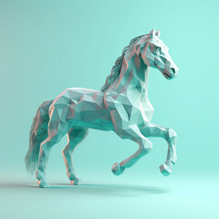 3d illustration of horse shape
