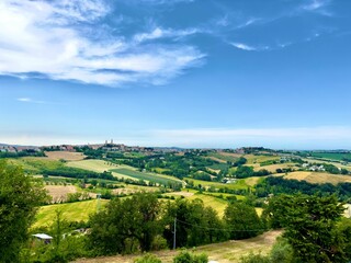 Panorama and landscape from Mondavio, Italy