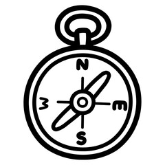 compass line icon style