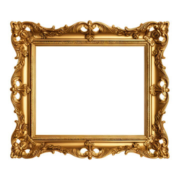 Antique gold frame with ornate carvings. A classic piece of art history 4