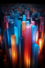 Obraz premium ABSTRACT COLOURFUL NEON COMPOSITIONS