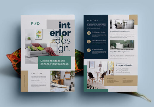 Interior Business Flyer Template Layout