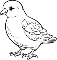 Fototapeta premium Dove coloring pages vector animals
