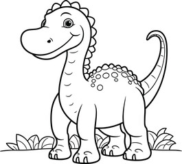 Diplodocus coloring pages vector animals