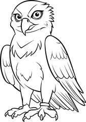 Falcon coloring pages vector animals