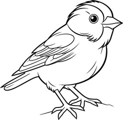 Obraz premium Finch coloring pages vector animals