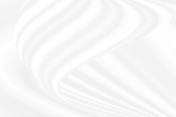 Abstract white and gray gradient color curve background, White cloth background abstract with soft waves.
