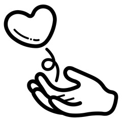 charity line icon style