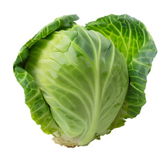 Green Cabbage On Transparent Background Ai Generated
