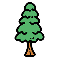 tree filled outline icon style