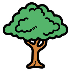 tree filled outline icon style