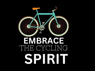 Embrace the cycling spirit illustration picture