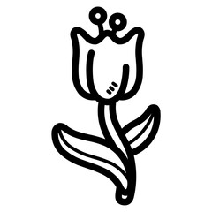 botanical line icon style