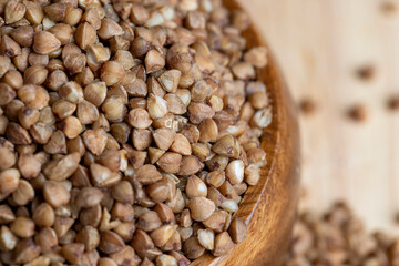 A large amount of harvested buckwheat