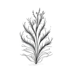 Fototapeta premium black milfoil ai generated