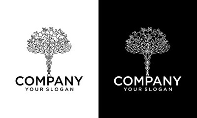 Obraz premium Vector caduceus homeopathy, alternative medicine. Snake, mortar and flower