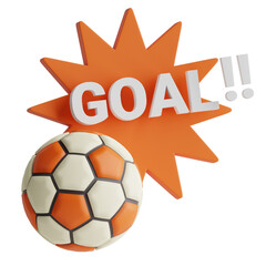 3D illustration of goal icon