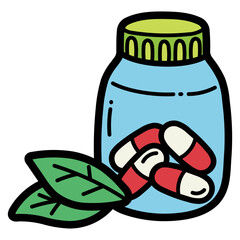 supplements filled outline icon style