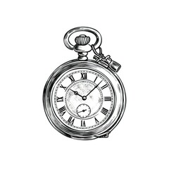clock vintage pocket watch ai generated