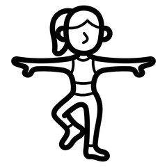 yoga line icon style