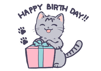お誕生日おめでとう猫