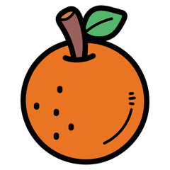 orange filled outline icon style