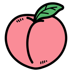 Peach filled outline icon style