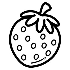 Strawberry line icon style
