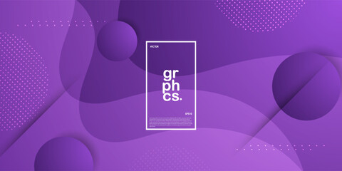 Obraz premium Abstract colorful dark purple gradient illustration background with 3d look wave simple pattern. Dynamic design and luxury. Eps10 vector