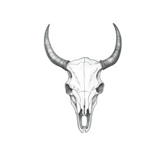 Fototapeta premium western skull cow horn ai generated