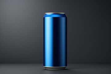 Soda can mockup template design. On grey background. Copy space, add text or logo. Generative Ai