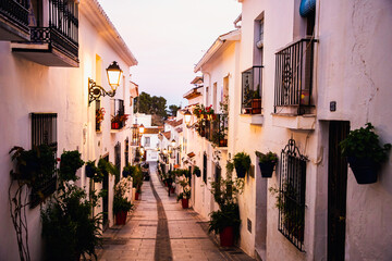 picturesque village of  Mijas. Costa del Sol, Andalusia, Spain - obrazy, fototapety, plakaty
