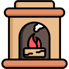 fireplace icon, are often used in design, websites, or applications, banner, flyer to convey specific concepts related to autumn seasons.