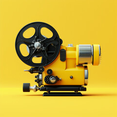 Naklejka premium Cinema movie projector. Generative AI.