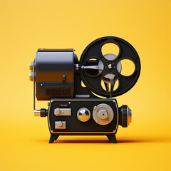 Naklejka premium Cinema movie projector. Generative AI.