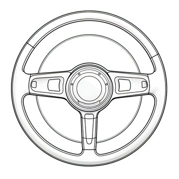 recommend clip art: car Steering wheel ai generated