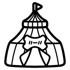 circus line icon style