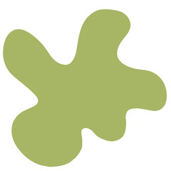 Organic Blob Shape Element Green
