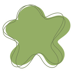 Organic Blob Shape Element Green