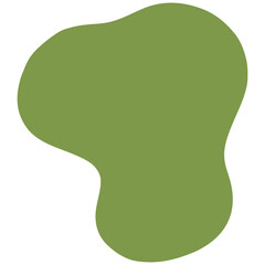 Organic Blob Shape Element Green