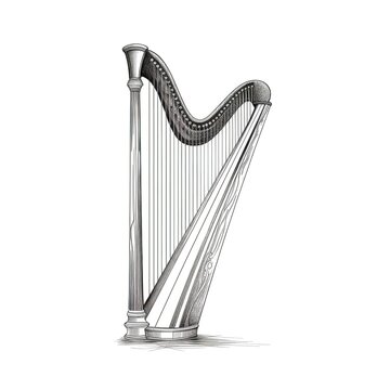 recommend clip art: music harp ai generated