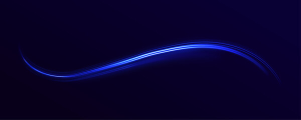 Abstract technology background concept.Motion speed and motion blur on dark blue background. Big data traffic visualization, dynamic high speed data streaming traffic. 